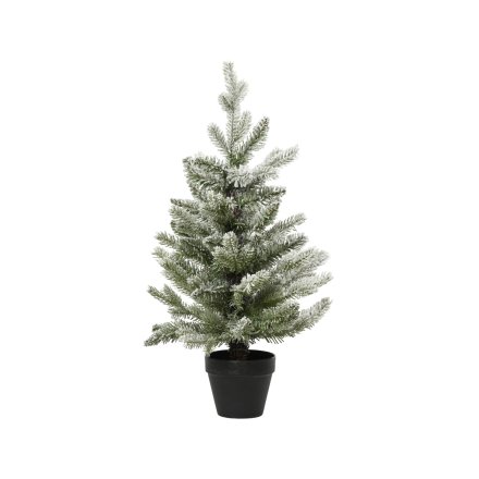 Allison Mini Potted Tree Snowy Indoor, 45cm
