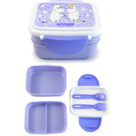 Moomin Clip Lock Lunch Box with Cutlery,15cm