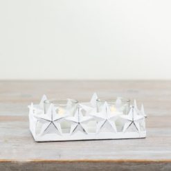 White Star Candle Holder Plate, 16.8cm