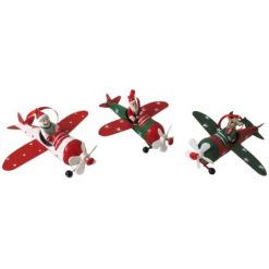 Bauble: Metal Aeroplane Decoration ,13cm