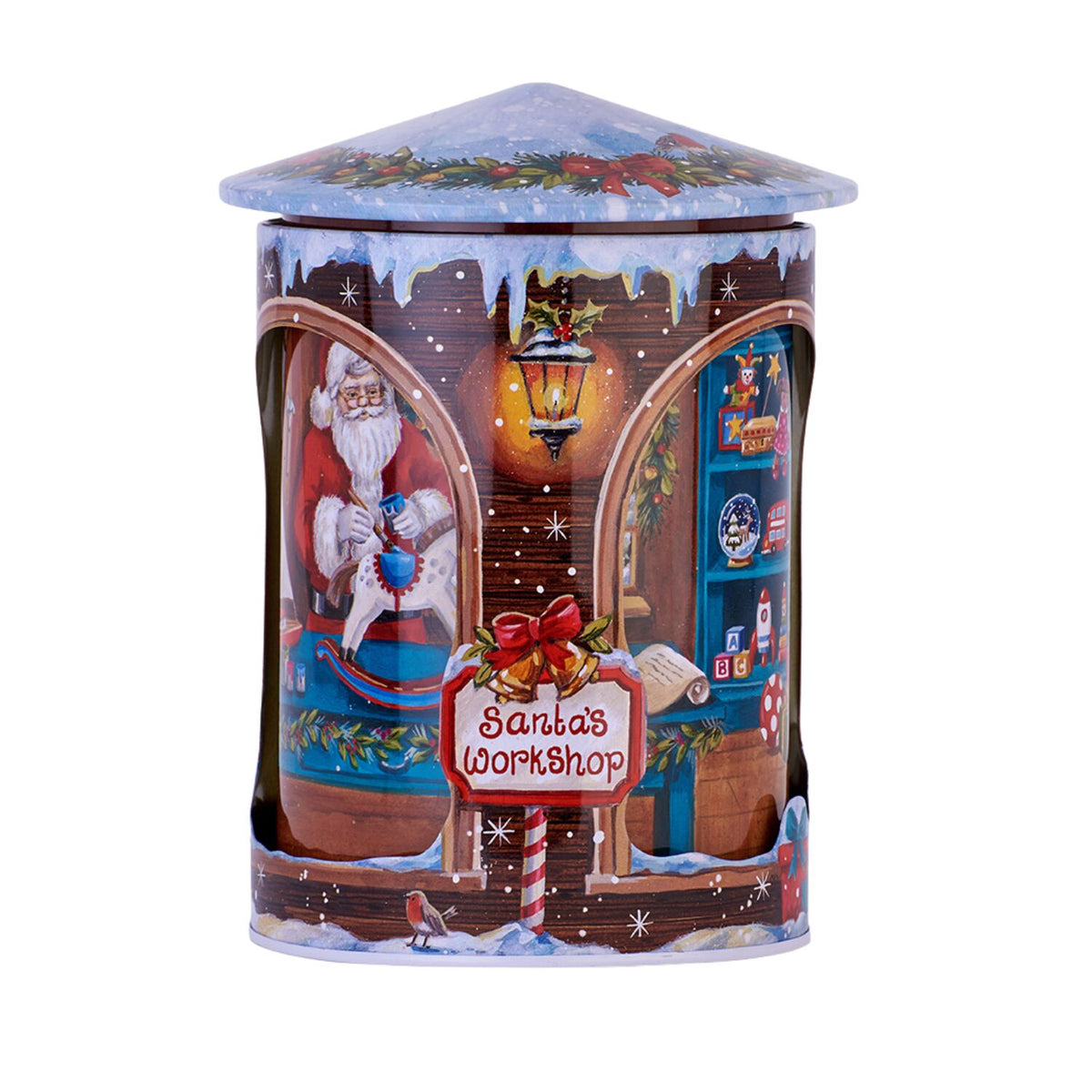 Grandma Wilds Emb Santa Musical Toy Tin 200g