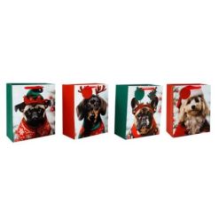 23cm Festive Dog Gift Bag