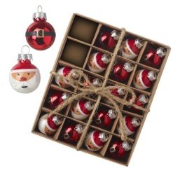 Bauble: Glass Santa Head and Belt Bauble