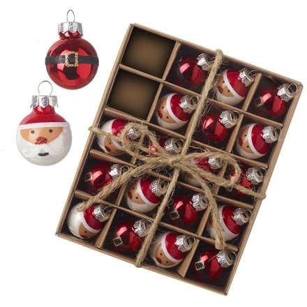 Bauble: Glass Santa Head and Belt Bauble