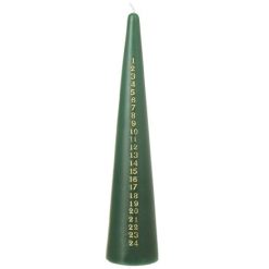 Green Advent Candle, 25cm