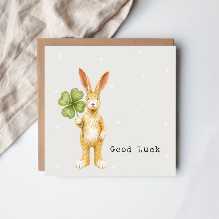 Good luck Greetings card, 15cm