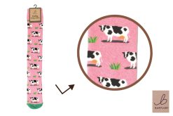 BARTLEBY? FUNKY WELLY SOCK 4-8 GRAZING COW