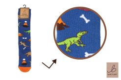 BARTLEBY? CHILDS FUNKY WELLY SOCK LITTLE DINOS 9-12