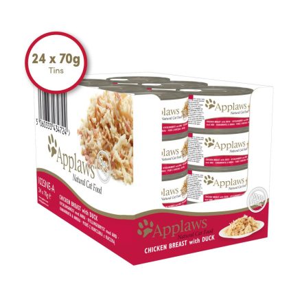 Applaws Cat Tin Chicken & Duck - 70g, case of 24