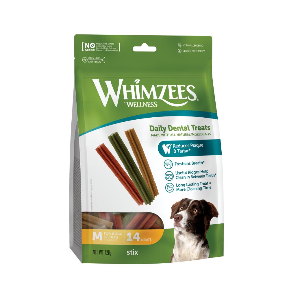 WHIMZEES Stix Daily Dental Dog Chew Value Bag Various Sizes