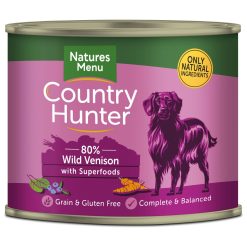 Country Hunter 80% Wild Venison with Superfoods - 600g, case of 6