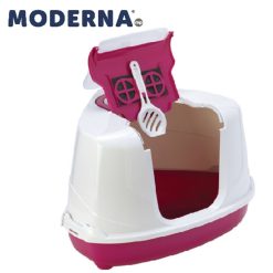 Moderna Corner Hooded Flip Loo Pink - 56cm
