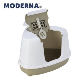Moderna Corner Hooded Flip Loo Grey - 56cm