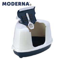 Moderna Corner Hooded Flip Loo Blue - 56cm