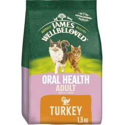 JAMES WELLBELOVED Cat Adult Oral Health Turkey & Rice - 1.5kg
