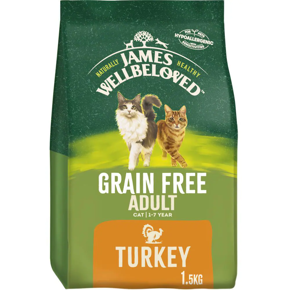 JAMES WELLBELOVED Cat Adult No Cereals Turkey & Veg - 1.5kg