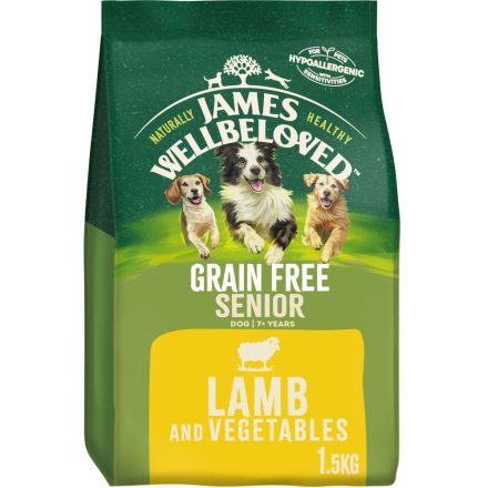 James Wellbeloved Grain Free Senior Dry Dog Food Lamb & Veg - 1.5kg