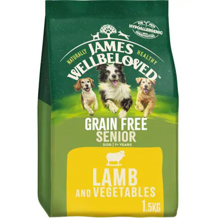 James Wellbeloved Grain Free Senior Dry Dog Food Lamb & Veg - 1.5kg