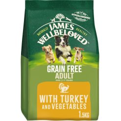 James Wellbeloved Grain Free Adult Dry Dog Food Turkey & Veg Various Sizes