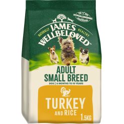 James Wellbeloved Adult Small Breed Complete Dry Dog Food Turkey - 1.5kg