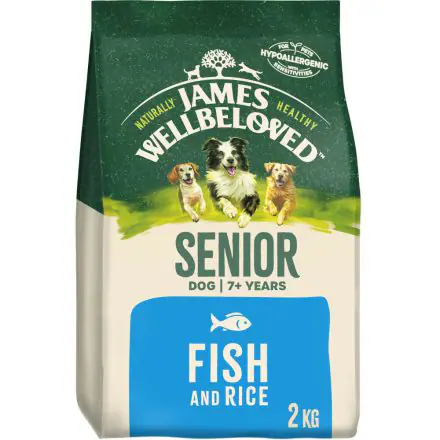 James Wellbeloved Senior Dry Dog Food Fish & Rice Various Sizes