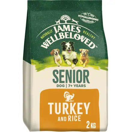 James Wellbeloved Senior Complete Dry Dog Food Turkey & Rice - 2kg