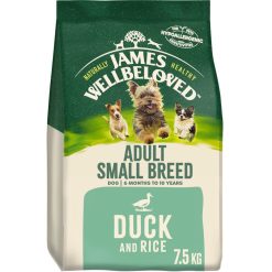 James Wellbeloved Adult Small Breed Dry Dog Food Duck & Rice - 7.5kg