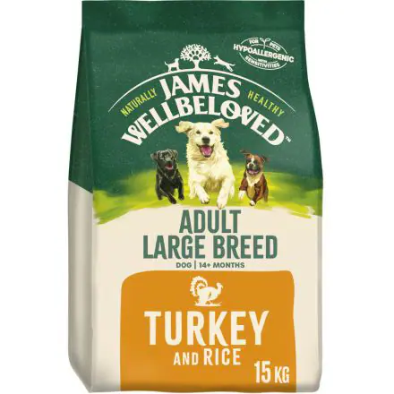 James Wellbeloved Adult Large Breed Dry Dog Food Turkey & Rice - 15kg