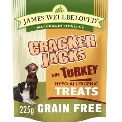 James Wellbeloved Grain Free Turkey Crackerjacks Dog Treats - 225g
