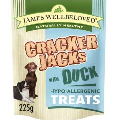 James Wellbeloved Duck Crackerjacks Dog Treats - 225g