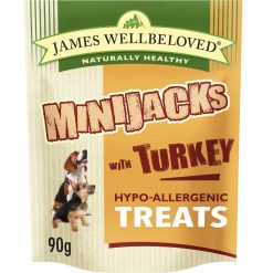 James Wellbeloved Turkey Minijacks Dog Treats - 90g
