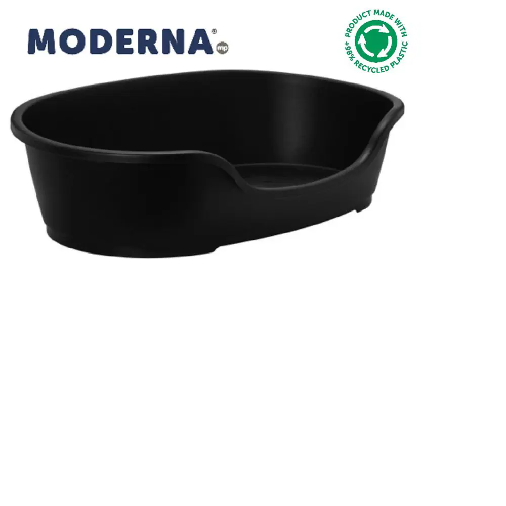 Moderna Plastic Dog Bed No6 Black - 95cm