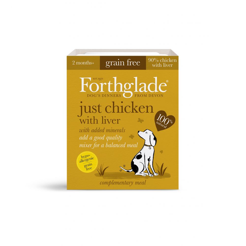 Forthglade Just Chicken with Liver Grain Free - 395g, case of 18