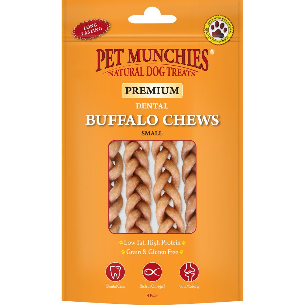 Pet Munchies Buffalo Dental Chew (small 4 pack) - 55g