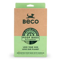Beco Poop Bags Unscented with Handles 120 Pack - 120s