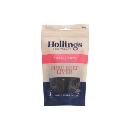 Hollings Air Dried Liver Dog Treats Prepack - 100g