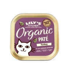 Lily's Kitchen Cat Organic Turkey Pate - 85g, case of 19