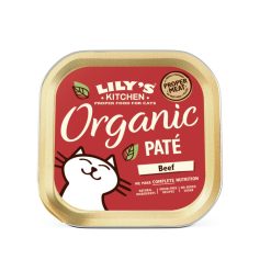 Lily's Kitchen Cat Organic Beef Pate - 85g, case of 19