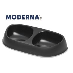 Moderna Sensibowl Double 2 x 200ml Black - 400ml