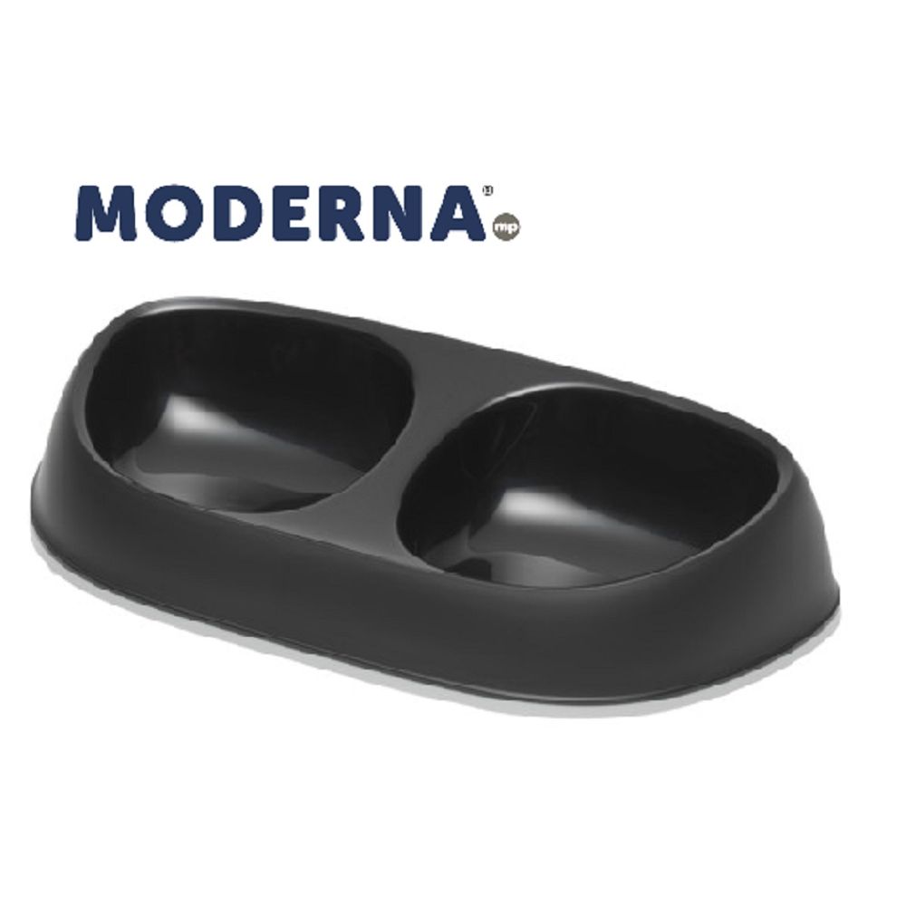 Moderna Sensibowl Double 2 x 200ml Black - 400ml