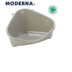 Moderna Corner Litter Tray Small Warm Grey - Small