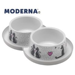 Moderna Trendy Dinner Double Cats in Love White - 700ml