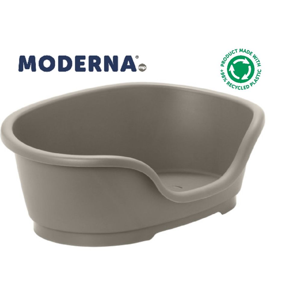Moderna Plastic Dog Bed No2 Warm Grey 50cm