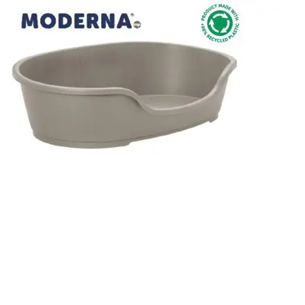 Moderna Plastic Dog Bed No4 Warm Grey - 70cm