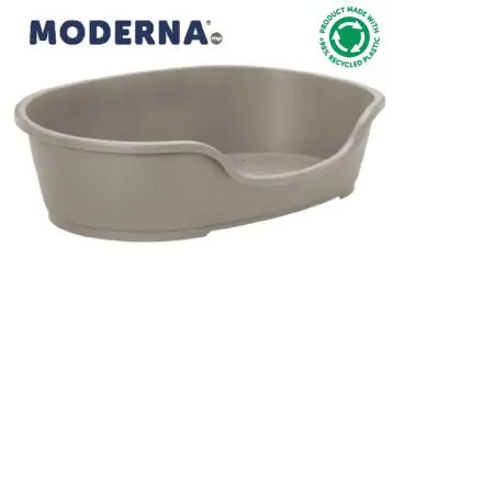 Moderna Plastic Dog Bed No5 Warm Grey - 80cm