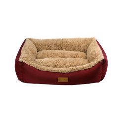 Dubex Jellybean Dog Bed Burgundy & Camel Various Sizes