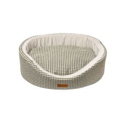 Dubex Parisian Goose Foot Check Dog Bed Green Various Sizes