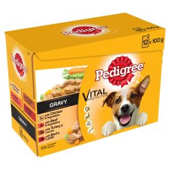 Pedigree Adult Wet Dog Food Pouches Mixed Selection in Gravy 12pk - 100g
