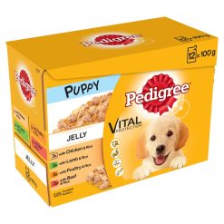 Pedigree Puppy Wet Dog Food Pouches Mixed Selection in Jelly 12pk - 100g