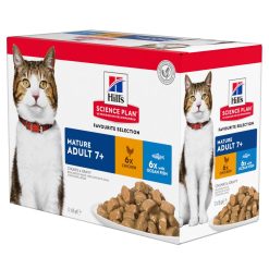 Hill's Science Plan Mature 7+ Adult Wet Cat Food Multipack Chicken & Ocean Fish Flavour - 85g